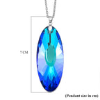 2 Piece Set -  Green Crystal Pendant with Chain (Size 24) Stainless Steel  4.020  Ct.