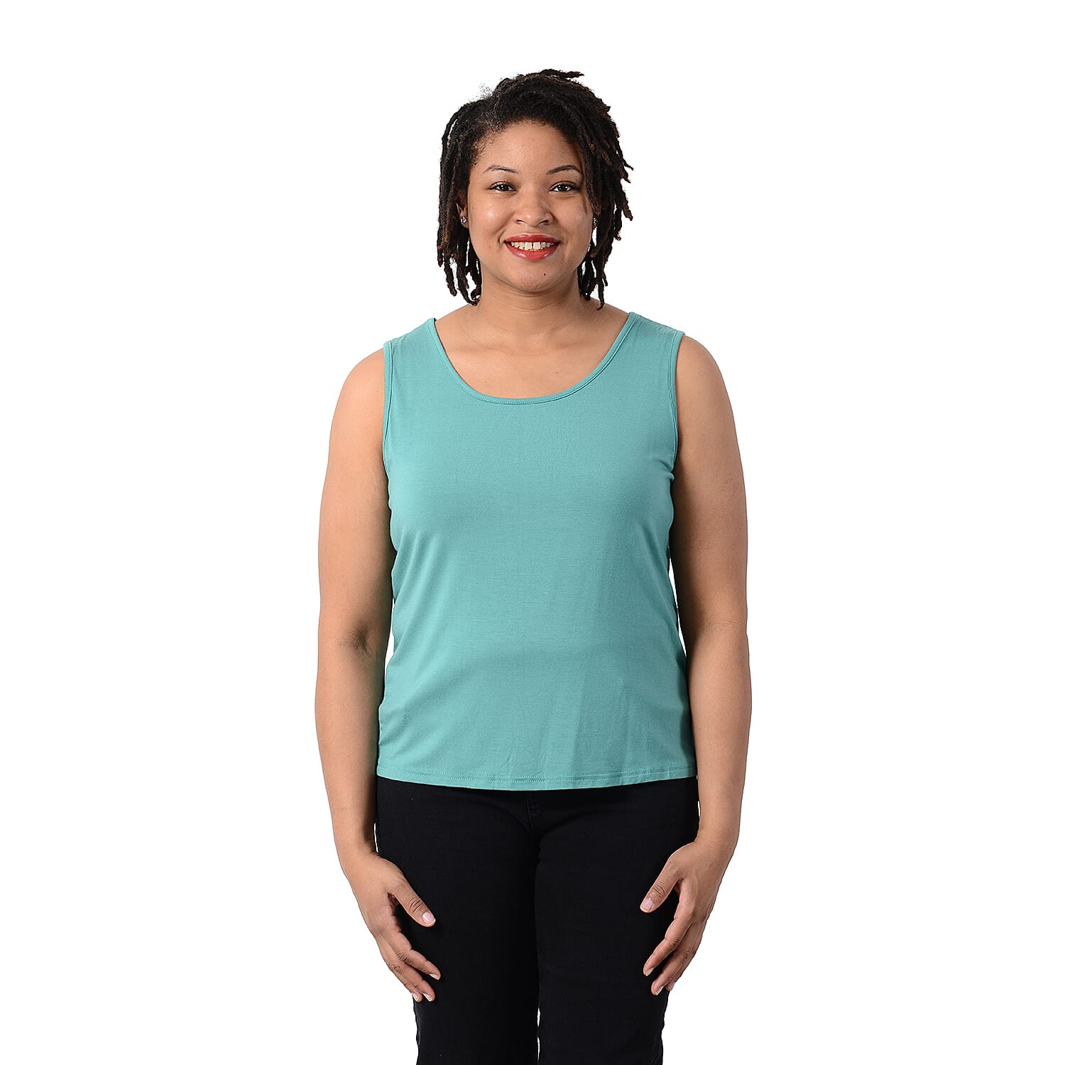 2 Piece Set - Matching Cardigan and Tank Top (Size L,16-18) - Green