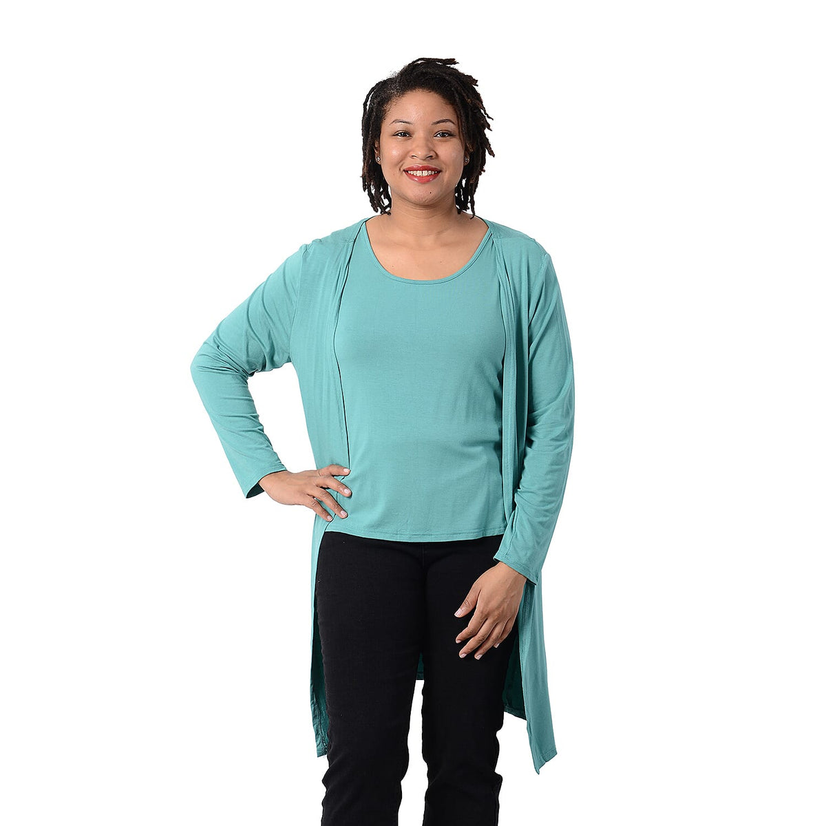 2 Piece Set - Matching Cardigan and Tank Top (Size L