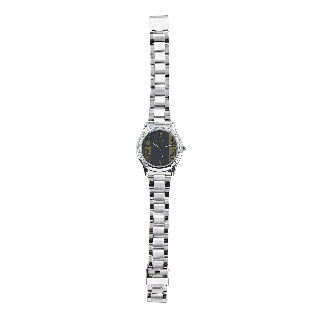 2 Piece Set - Merino Wool - Silk Scarf (200x60) and Watch in a Gift Box - Black