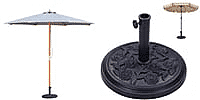 2 Piece Set Parasol with Base