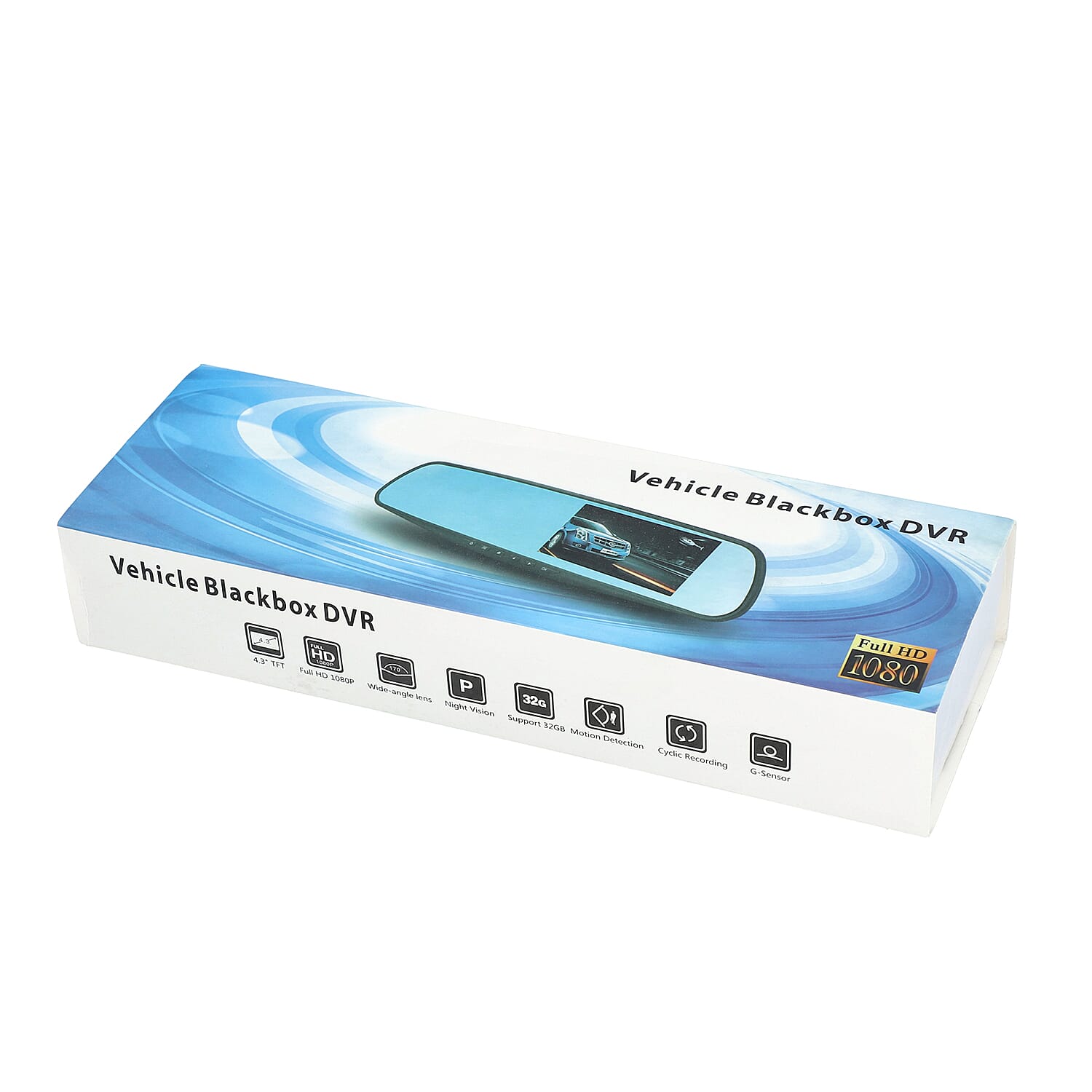 2 Piece Set - Rear View Mirror with Back Camera (Functions Incl. G-Sensor, Motion Detection and Cyclic Recording)