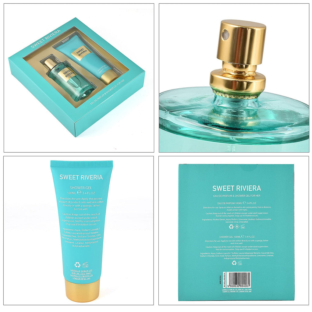 Laurelle 2 Piece Set - Sweet Riviera Eau de Toilette 100ml  & Shower Gel 100ml