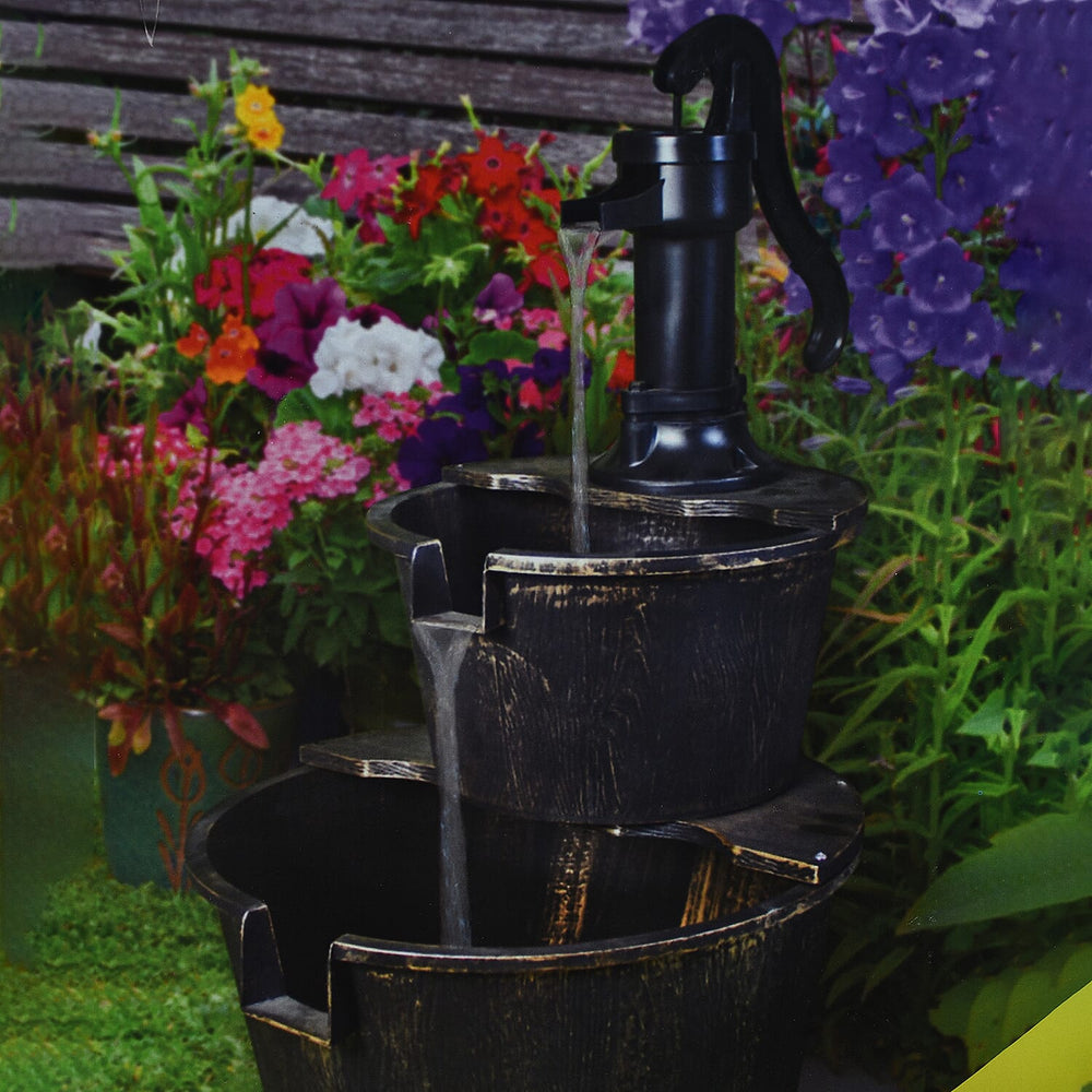 2 Tier Barrel Fountain (with 2.55m Cable)