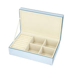 2-Tier Glass Mirrored Jewellery Box with Crystal on Top