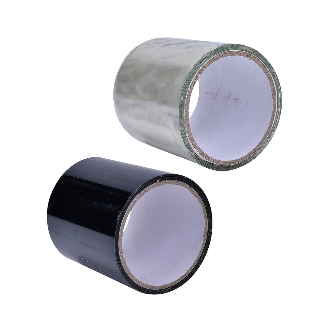 2 Waterproof Super Strong Flex Tape - Patch, Bond, Seal, Repair - 3m Black - Clear