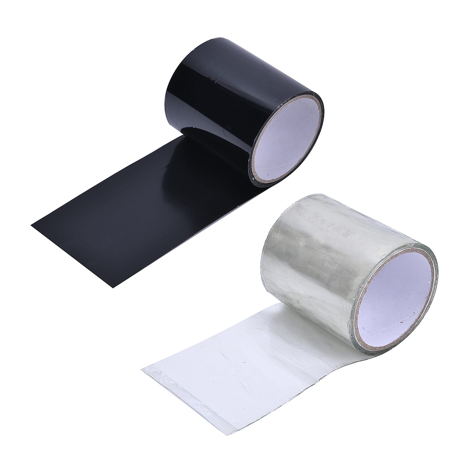 2 Waterproof Super Strong Flex Tape - Patch, Bond, Seal, Repair - 3m Black - Clear