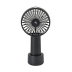 2 in 1 Mist Spray Fan with Detachable Base (Size 20x11x4 cm) - Black (LI-Battery 2000mAh,) USB Charged.