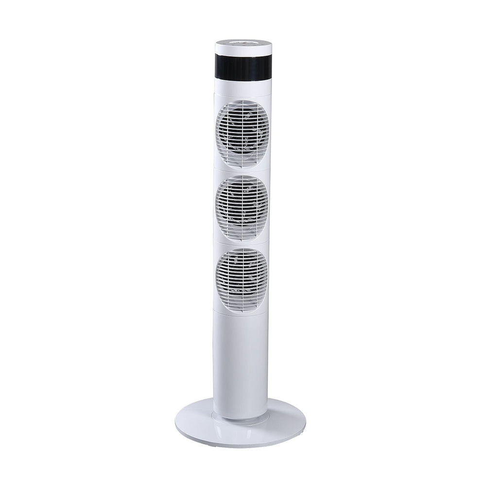 3 Way Multi Directional 20W Power Saving Tower Fan with 3 Wind Mode and Remote Control (Height 98cm) - White (Costs Less Than 1p Per Hour in Energy)