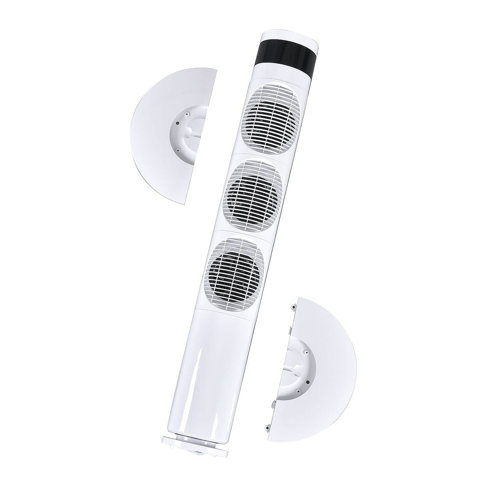3 Way Multi Directional 20W Power Saving Tower Fan with 3 Wind Mode and Remote Control (Height 98cm) - White (Costs Less Than 1p Per Hour in Energy)