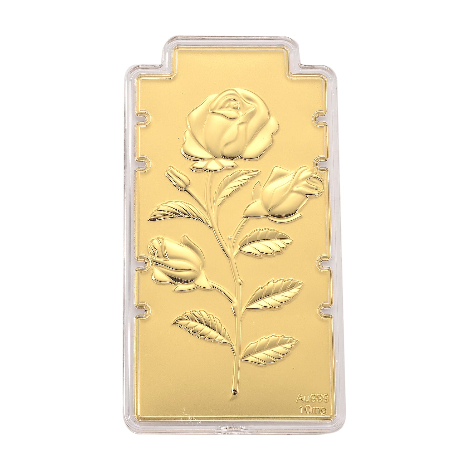 FOR YOU AND YOUR LOVED ONES - 24K Yellow Gold Rose Flower Bar