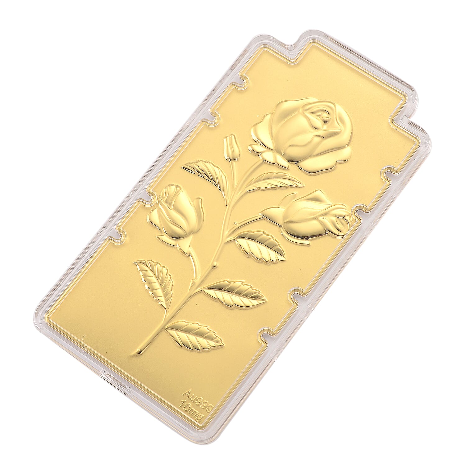 FOR YOU AND YOUR LOVED ONES - 24K Yellow Gold Rose Flower Bar