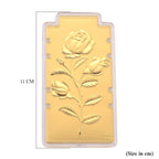 FOR YOU AND YOUR LOVED ONES - 24K Yellow Gold Rose Flower Bar