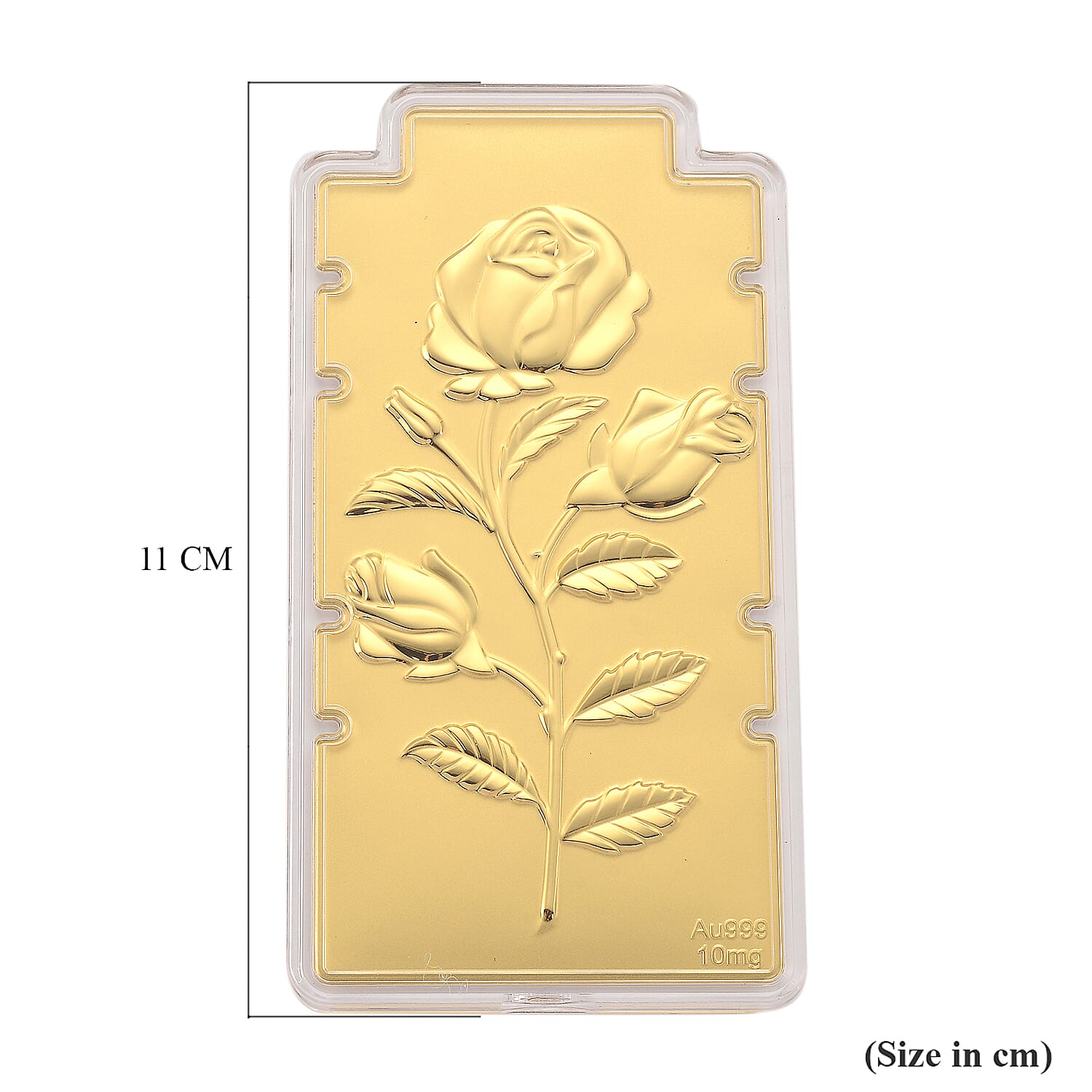 FOR YOU AND YOUR LOVED ONES - 24K Yellow Gold Rose Flower Bar