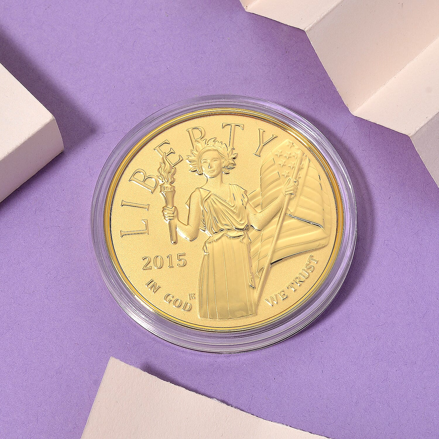 24K Yellow Gold (99.9% Purity) Leaders of Freedom Coin Collectable