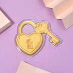 24K Yellow Gold (99.9% Purity) Lock and Key Collectable, Gold Wt.10 Mg.