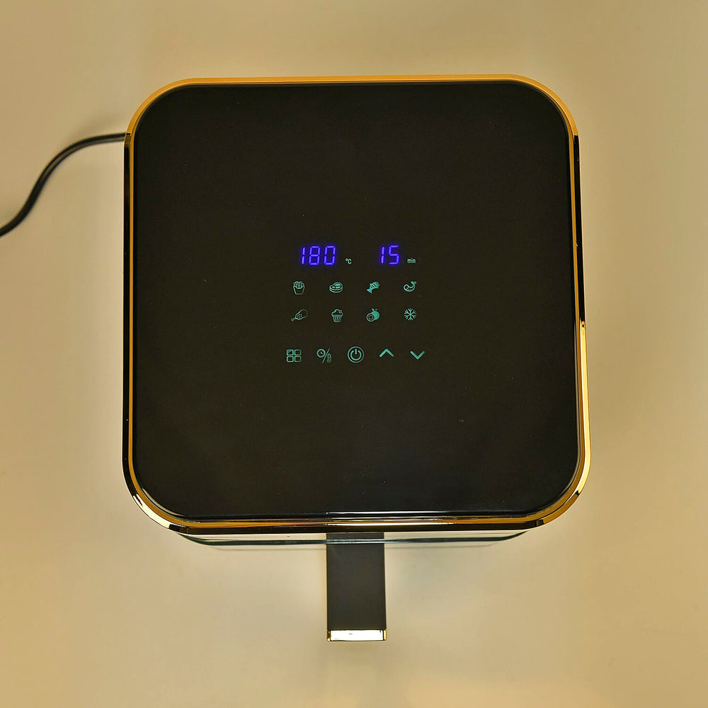 LIQUIDATION DEAL - Homesmart 3.5L Digital Air Fryer - Crisp, Roast, Bake - With Less Oil - 10 Menu Options - Green & Gold
