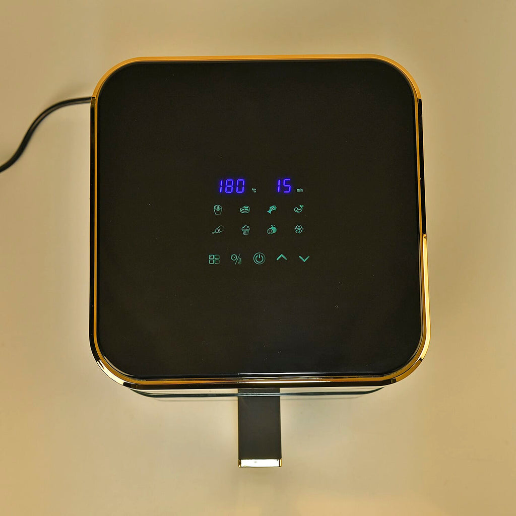 LIQUIDATION DEAL - Homesmart 3.5L Digital Air Fryer - Crisp, Roast, Bake - With Less Oil - 10 Menu Options - Green & Gold