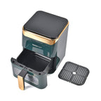 LIQUIDATION DEAL - Homesmart 3.5L Digital Air Fryer - Crisp, Roast, Bake - With Less Oil - 10 Menu Options - Green & Gold