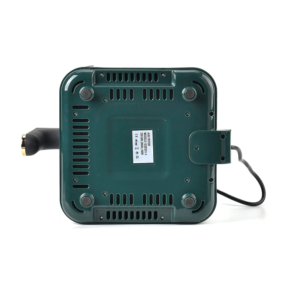 LIQUIDATION DEAL - Homesmart 3.5L Digital Air Fryer - Crisp, Roast, Bake - With Less Oil - 10 Menu Options - Green & Gold