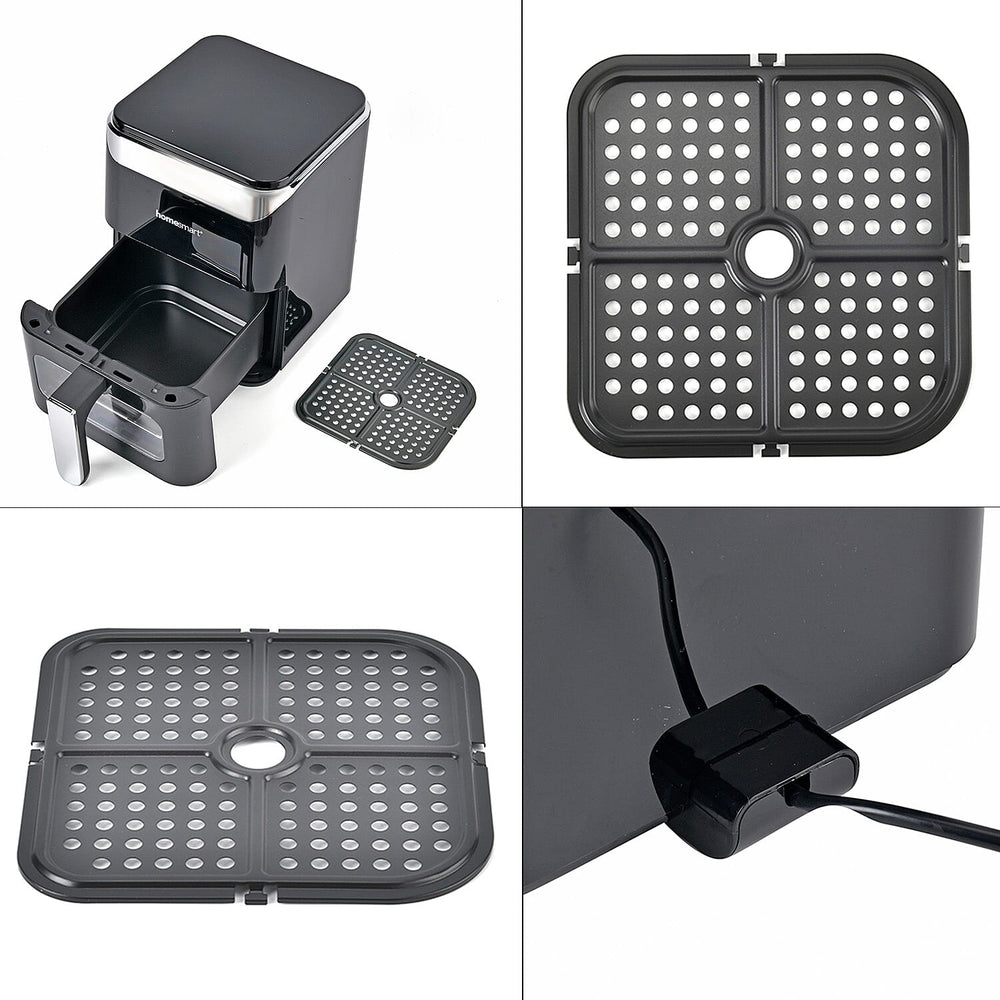 LIQUIDATION DEAL - Homesmart 3.5L Digital Air Fryer - Crisp, Roast, Bake - With Less Oil - 10 Menu Options- Black & Gold