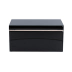 3 Layer Glass Mirrored Jewellery Box with three Drawer and Velvet Inner Lining (Size 31x17x16cm) - Black