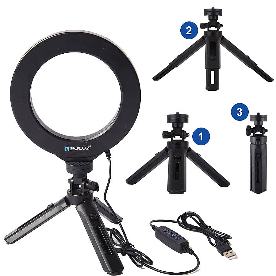 3 Modes Dimmable LED Ring Light with Tripod Stand