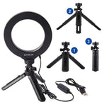3 Modes Dimmable LED Ring Light with Tripod Stand