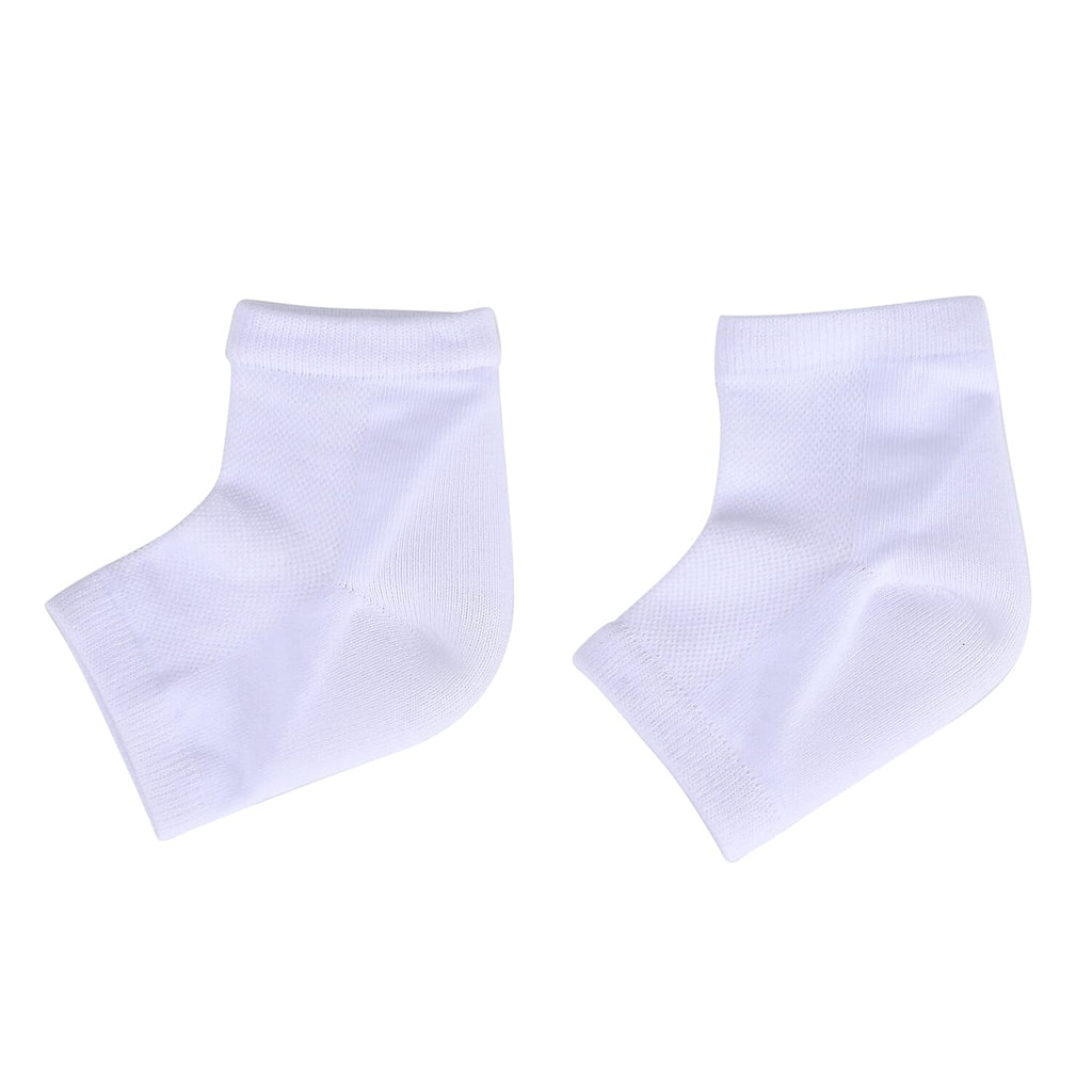 3 Packs Moisturizing Heel Socks (Size 18x1x1 cm) - Grey, Beige & White -  effectively preventing cracked feet and softening dead skin