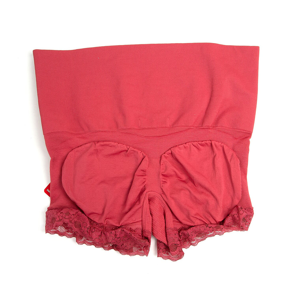 3 Piece Set- Sankom Functional Patent Body Shaper Briefs  with Lace (Size L-XL) (Size 16 to18)- Colour Dark Blue, Taupe Brown and Garnet Pink