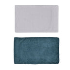 3 Piece Set - One Time Closeout - Extra Warm Sherpa Duvet Cover with 2 Pillowcases (King Size) - Teal