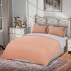 3 Piece Set - One Time Closeout - Extra Warm Sherpa Duvet Cover with 2 Pillowcases (Double Size) - Peach