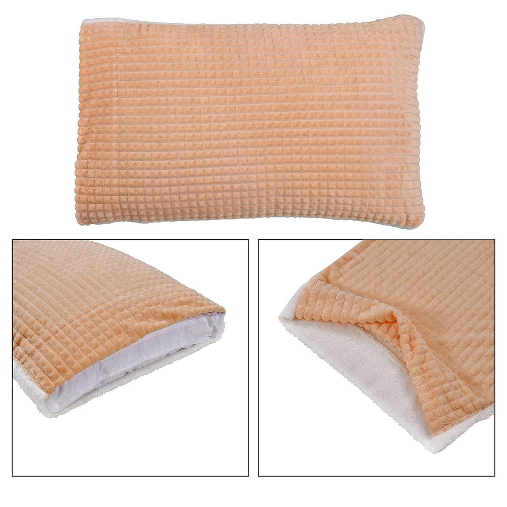 3 Piece Set - One Time Closeout - Extra Warm Sherpa Duvet Cover with 2 Pillowcases (Double Size) - Peach