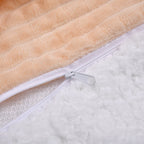 3 Piece Set - One Time Closeout - Extra Warm Sherpa Duvet Cover with 2 Pillowcases (Double Size) - Peach