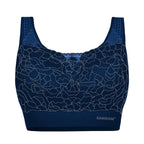 3 Piece Set - SANKOM SWITZERLAND Patent Classic with Lace Bra (Size XS - 6) Including Black-Silver, Navy-Silver & Beige-Gold