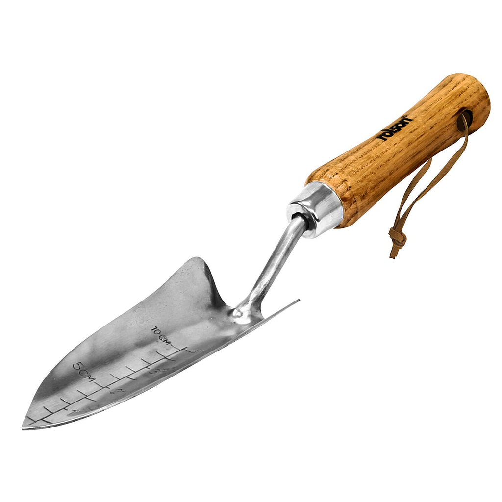 Rolson 3 Piece Stainless Steel Garden Tool Set With Ash Handle Cdu, Stainless Steel Hand Fork, Stainless Steel Transplanter