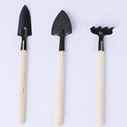 Stylish 3 Tier Crossbar Pattern Bamboo Plant Rack with Hanging Rod (Size-70x146Cm) PLUS Garden Tools
