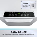 3-in-1 Portable Air Conditioner with Fan - Dehumidifier, 7000 BTU