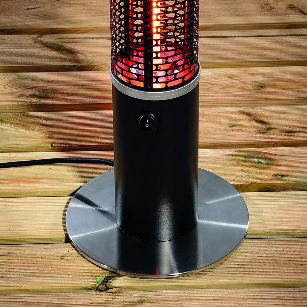 3 in 1 Light up Tower Heater with Bluetooth Speaker (Power 1500W) - Black