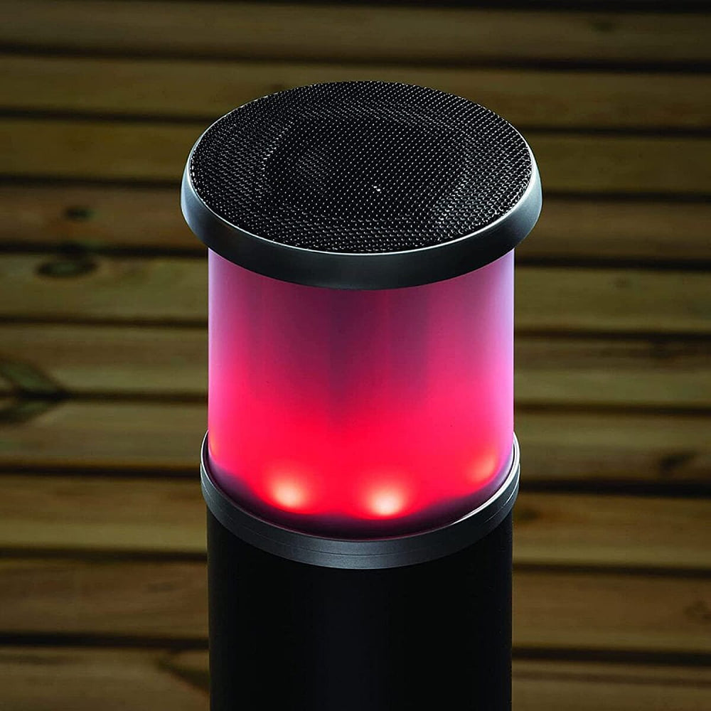 3 in 1 Light up Tower Heater with Bluetooth Speaker (Power 1500W) - Black