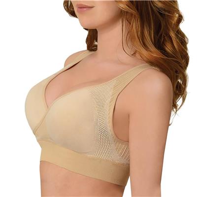 SANKOM SWITZERLAND Patent Cooling Effect Bra For Back Support - Beige (Size XL/XXL 20-22)_3098058