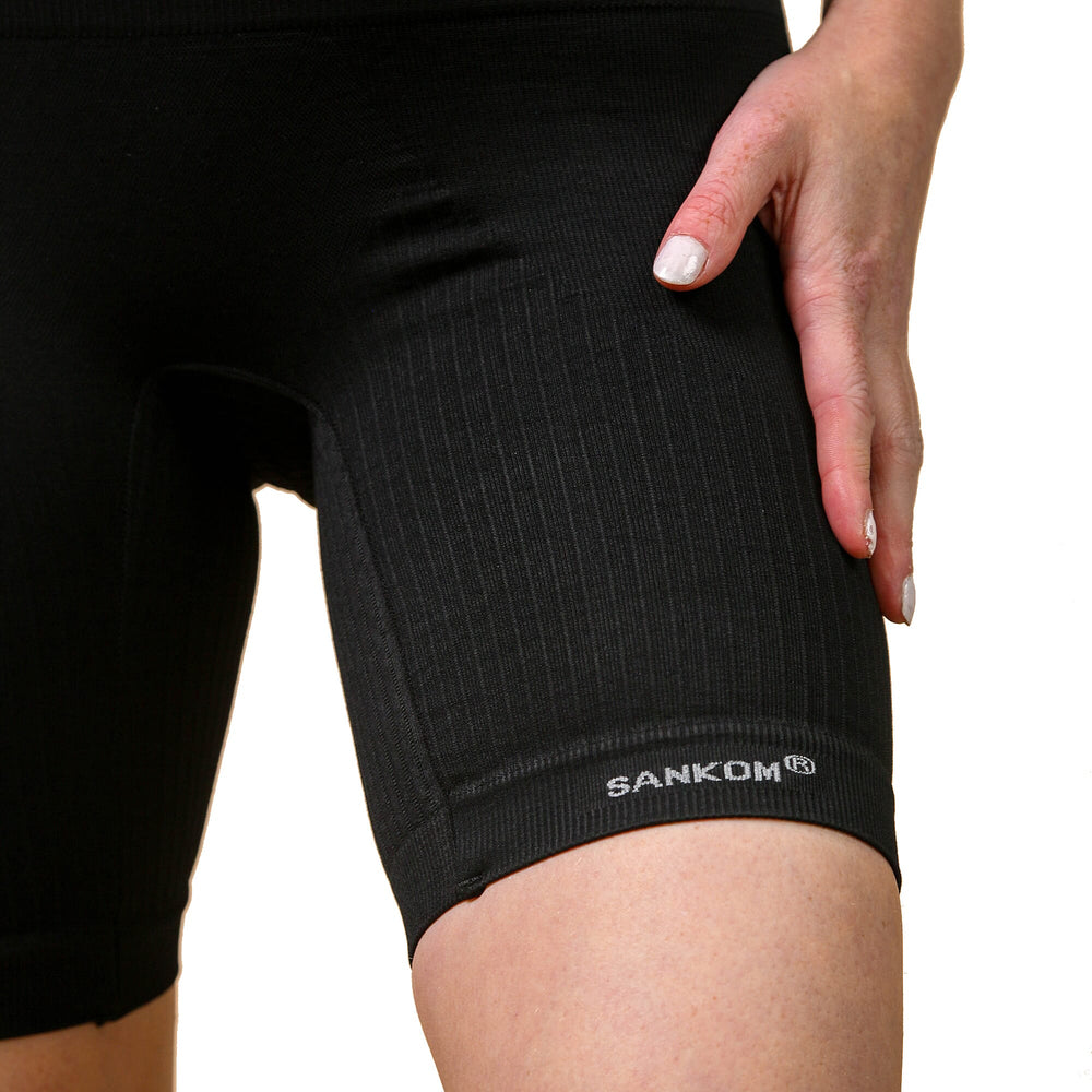SANKOM SWITZERLAND Patent Aloe Vera Fibres Posture Correction Shapers Shorts - Black (Size S-M, 8-10)