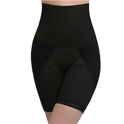 SANKOM SWITZERLAND Patent Aloe Vera Fibres Posture Correction Shapers Shorts - Black (UK Size L-XL- 16-18)