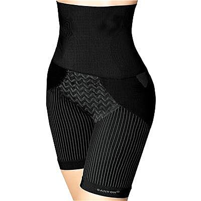 SANKOM SWITZERLAND Patent Aloe Vera Fibres Posture Correction Shapers Shorts - Black (UK Size L-XL- 16-18)