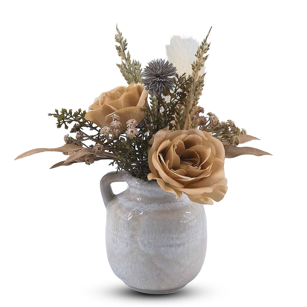 11.8 Inches Fall Rose in Ceramic Jug