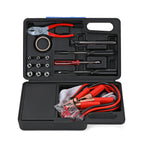 31 Piece Roadside Emergency Kit -  Jump Cables, Flat Head Screwdriver, Phillips Screwdriver, Tyre Pressure Gauge, 9 pieces Nut Driver in Blow Molded Case