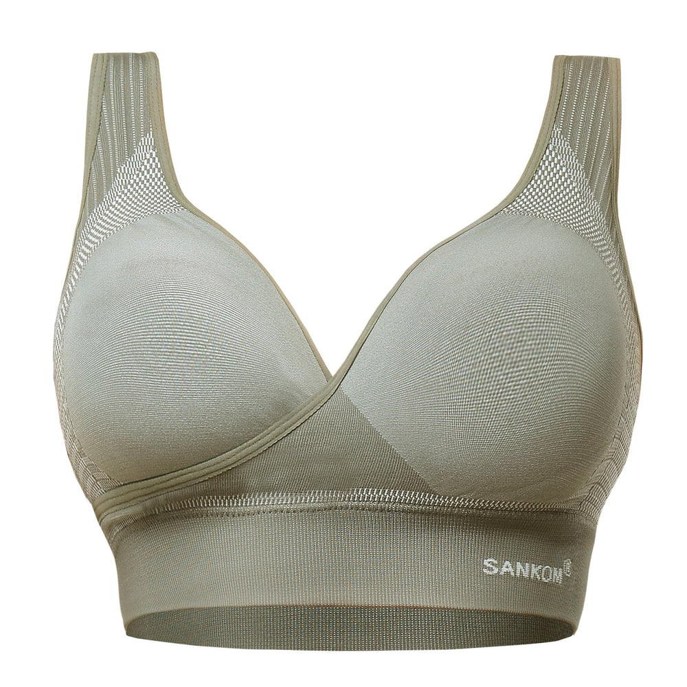 SANKOM SWITZERLAND Bamboo Bra For Back Support - Grey (Size XXXL Size 24-26)_3491840_2