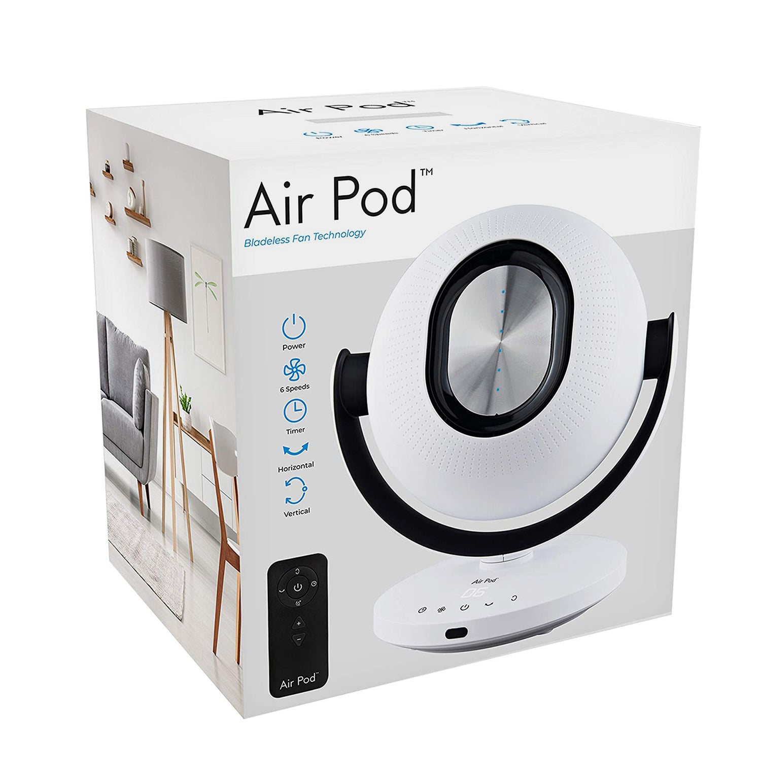 Tors + Olsson Air Pod Bladeless Fan With Remote - White_3597006_5