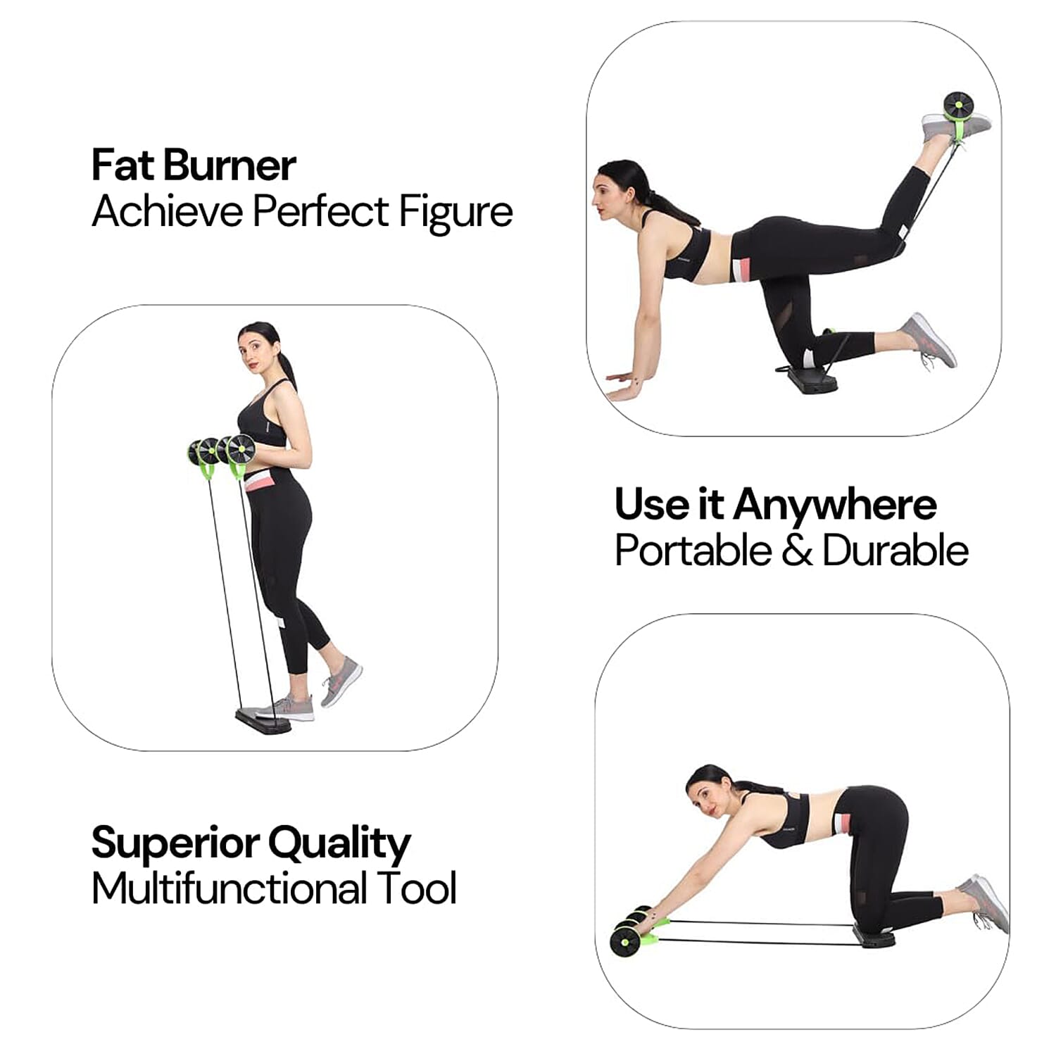 Multi Functional and Portable Double Wheel Exercise Rollers