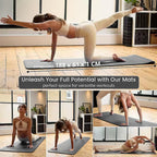 Soul Smart NBR Yoga Mat Non Slip Exercise - Pilates Mat with Carrying Strap (Size 188x61 cm) - Black